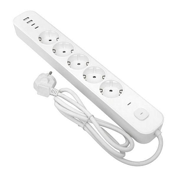 Удлинитель 5х5м IP20 2USB 2.4А+2type-C LUX 1.5кв.мм EKF UBA-LUX-505-TC