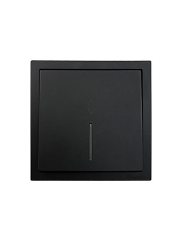 Выключатель проходной 1-кл. с индик. СП ZIMA IP20 10А безвинт. зажим черн. бархат LEZARD 704-4288-114QC