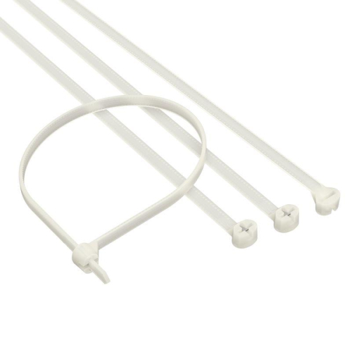 Хомут кабельный 4.8х370 P6.6 с двойн. замком бел. (уп.100шт) DKC 21219SR