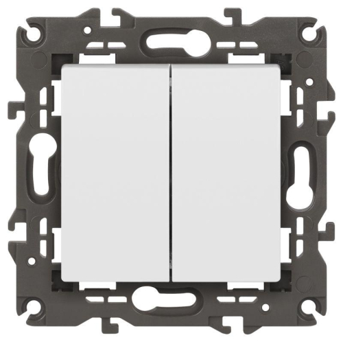 Переключатель 2-кл. Elegance 14-1106-01М 250В 10АХ матов. бел. Эра Б0065791