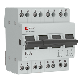 Переключатель трехпозиционный ТПС-63 4P 16А PROxima EKF TPS416