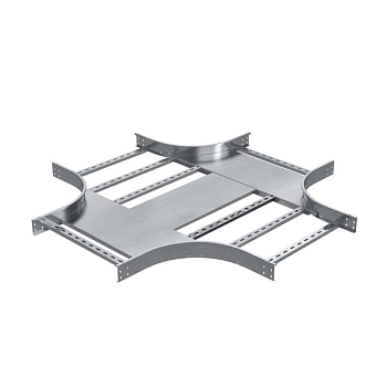 Ответвитель для лотка Х-образный 150х500 толщ. 3мм R300 в комплекте с крепеж. эл. алюм. DKC ALXW31550K