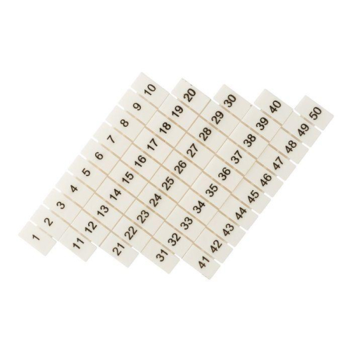 Маркеры для UT/ST/Push-in 6 с нумерацией 1-50 (уп.100шт) EKF zb-st-6-1-50