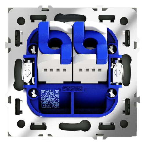 Розетка компьютерная 2-м СП S70 RJ45 + RJ45 кат.6 механизм титан Voltum VLS060206