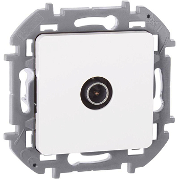 Розетка телевизионная TV Inspiria 2дБ 0-2400мГц с топологией "звезда" механизм бел. IEK 673850