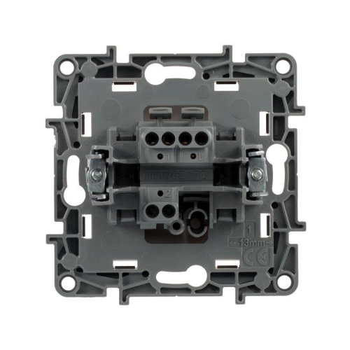 Выключатель 1-кл. СП Etika 10А IP20 250В 10AX безвинтов. зажимы механизм бел. IEK 672201