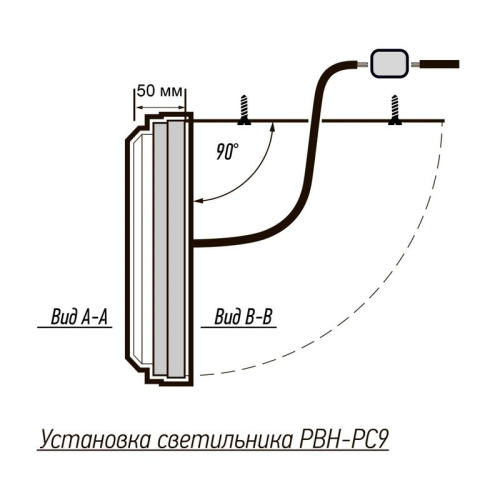 Светильник светодиодный PBH-PC9-RA 24Вт 4000К IP65 2400лм ЖКХ черн. JazzWay 5070196