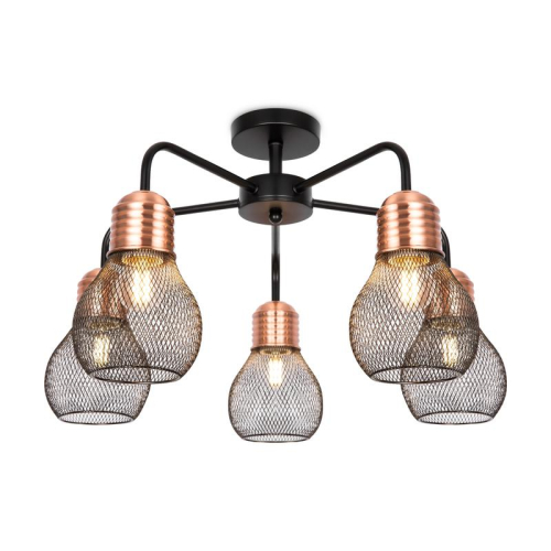 Светильник Agata 60Вт E27х5 IP20 потолочн. Freya FR4011CL-05BBS