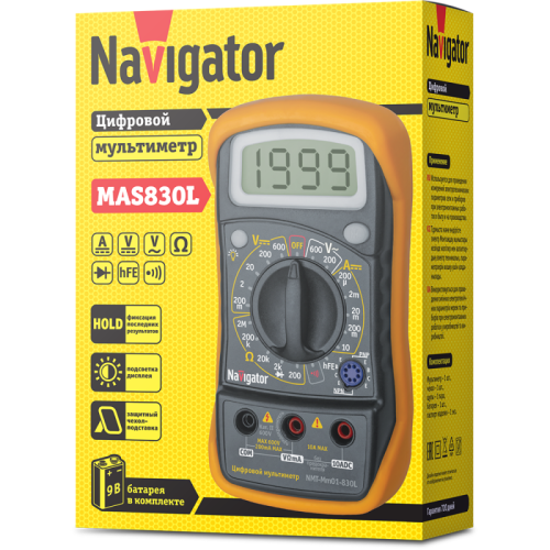 Мультиметр 82 428 NMT-Mm01-830L (830L) Navigator 82428