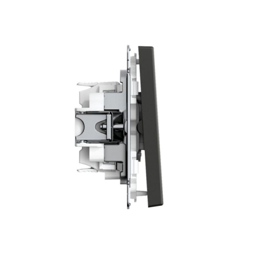 Переключатель 2-кл. ArtGallery 10AX быстрозажим. клем. механизм базальт SE GAL001465S