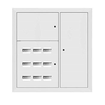 Щит этажный 9кв. RAL9003 3 окна в ряд по гориз. (1000х950х150) PROxima EKF mb29-v-9-ral9003-1