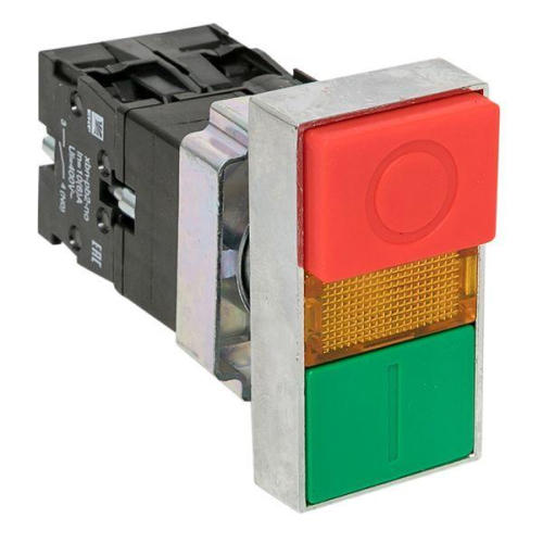 Кнопка LAY5-BW8465 "I-O" прямоугольная 230В NO+NC PROxima EKF pbn-bw8465