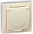 Розетка 1-м СП Кварта РСбш10-3-ККм-44 16А IP44 с заземл. крем. GENERICA KV-R16-16-44-K33
