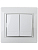 Выключатель 2-кл. СП Plano 10А IP20 1-104-01 250В бел. Intro Б0027601