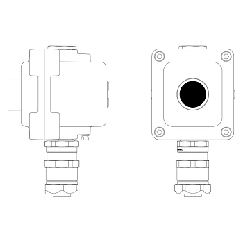 Пост управления взрывонепроницаемый из алюм. LCSD-01-B-MB-P1B(11)x1-PBMB-ANP15BMB DKC LCSD21000021