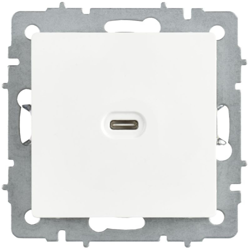 Розетка СП BRITE РЮ12-1-БрАБ USB C 65Вт высокоскор. заряд. арктич. бел. IEK BR-U13-065-K91