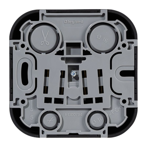 Розетка 1-м ОП Quteo 16А IP20 2P+E с заземл. без защ. шторок черн. матов. IEK 782472