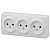 Розетка 3-м ОП Эра Эксперт 11-2207-01 16А IP20 250В 3х2P бел. Эра Б0020697