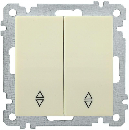 Механизм переключателя проходного 2-кл. СП BOLERO 10А IP20 ВС10-2-2-Б крем. IEK EVB22-K33-10