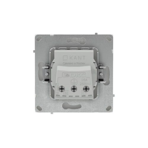 Розетка силовая KANT 2P+E без шторки бел. песок DKC 7010033