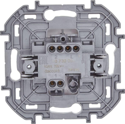 Переключатель 1-кл. Inspiria 10А IP20 250В 10AX механизм бел. IEK 673650