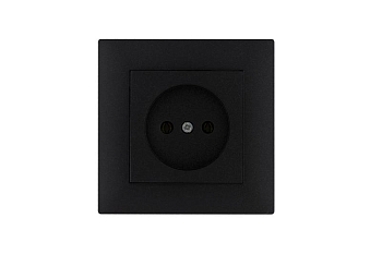 Розетка 1-м Karea RIZZ STAR без заземл. чер. Makel 88054022