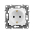 Розетка 1-м СП Etika 16А IP20 250В 2P+E с заземл. немецк. стандарт винтов. клеммы механизм бел. IEK 672221
