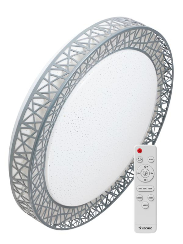 Светильник светодиодный PREMIUM Loft-B 75Вт 230В 3000-6500К 6000лм IP40 490х100мм настенно-потолочный управляемый с пультом ДУ КОСМОС KSLofG75W