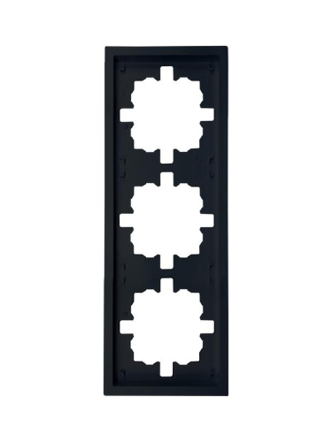 Рамка 3-мест. горизонт. ZIMA черн. бархат LEZARD 704-4200-148