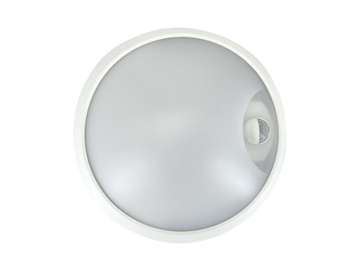 Светильник светодиодный WP 15 C 18W OP 840 D220 WH MDM 220х80мм 18Вт 4000К IP54 ЖКХ круглый пылевлагозащ. с датчиком движ. бел. Русский Свет 15071524504