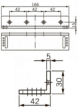 Крепление L-образ. L-кронштейн для EMC 400 AH dormakaba 269896