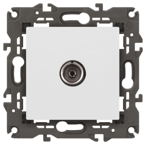 Розетка телевизионная одиночная TV 1мод. Elegance 14-3101-01 IP20 бел. Эра Б0034290