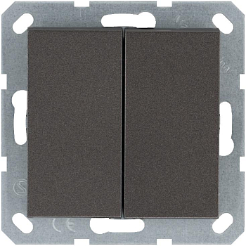 Кнопка 2-кл. 10А IP20 с переключающим контактом механизм мокко Jasmart G3020Z