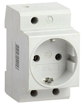 Розетка силовая РАр10-3-ОП с заземл. на DIN-рейку KARAT IEK MRD10-16