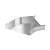Угол для лотка горизонтальный 45град. 600х50 алюм. 2мм в компл. с крепежн. элемент. и соединит. пластинами DKC ASCH560K