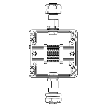 Коробка клеммная взрывозащ. TBE-A-12-(6xCBC.2)-1xKAEPM2MHK-20(A)-1xKAEPM2MHK-20(C)1Ex e IIC Т5 Gb / Ex tb IIIC T95град.C Db IP66 алюм. DKC 1201.121.22.11B