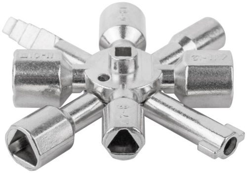 Ключ универсальный для электрошкафов 10-в-1 двусторонняя CrV бита РН2/SL7 FIT 60110