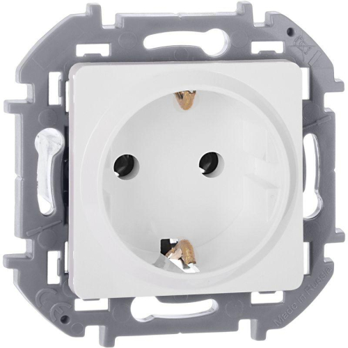 Розетка 1-м СП Inspiria 16А IP20 250В 2P+E немецк. стандарт механизм бел. IEK 673720