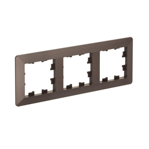 Рамка 3-м AtlasDesign Air мокко/дым. черн. SE ATN220603