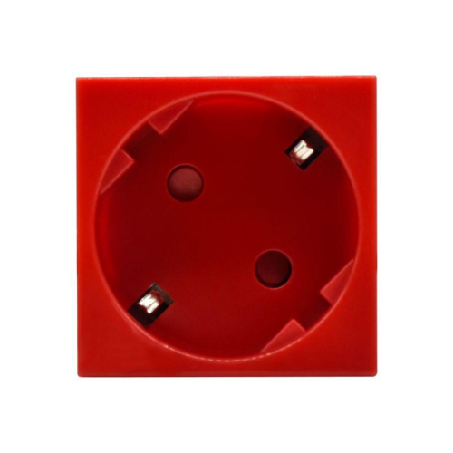 Розетка PRIMER 45град. с заземл. защ. шторки винт. зажим РКС-20-32-П-45 красн. IEK PR-KK40D-RSZH-2-2-45-K04