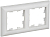 Рамка 2-м BRITE РУ-2-БрАБ арктич. бел./бел. IEK BR-M22-12-K91