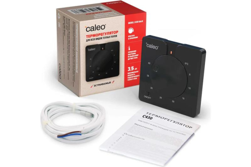 Терморегулятор C430 black встраиваемый аналоговый 3.5кВт CALEO 0К-00000791