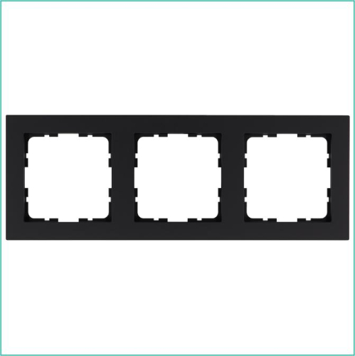 Рамка 3-м G-Classic черн. матов. soft touch Jasmart G1003PB