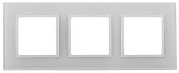 Рамка 3-м 14-5103-01 стекло Elegance бел.+бел. Эра Б0059170