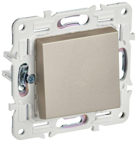 Выключатель 1-кл. SKANDY 10А SK-V01Sh шампань IEK SK-V10-0-10-K37