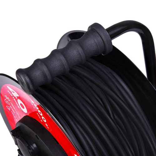 Удлинитель на метал. катушке 4х40м с заземл. IP44 КГ 3х2.5кв.мм с выключателем с защ. крышками Rexant 13-5015