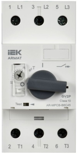 Выключатель автоматический защиты двигателя B6 GV2P 32-45А ARMAT IEK AR-MPCB-B6C45