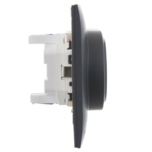 Розетка 2-м SKANDY 16А с заземл. защ. шторки в сборе SK-R07T титан IEK SK-R24-16-K48-F