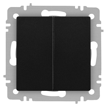 Выключатель 2-кл. СП Accent 6-104-05 10А IP20 250В AL/CU антрацит Intro Б0063488