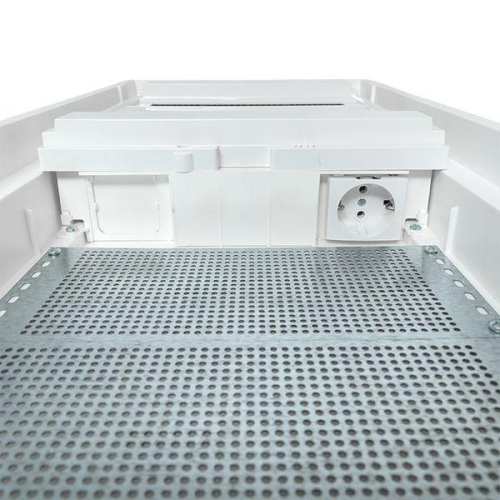 Щит комбинированный встраив. Nova 2 DIN-рейки + 2 монтаж. платы 4 габарит IP41 с метал. перфорированной дверью EKF nv-cb-pmd-2+2